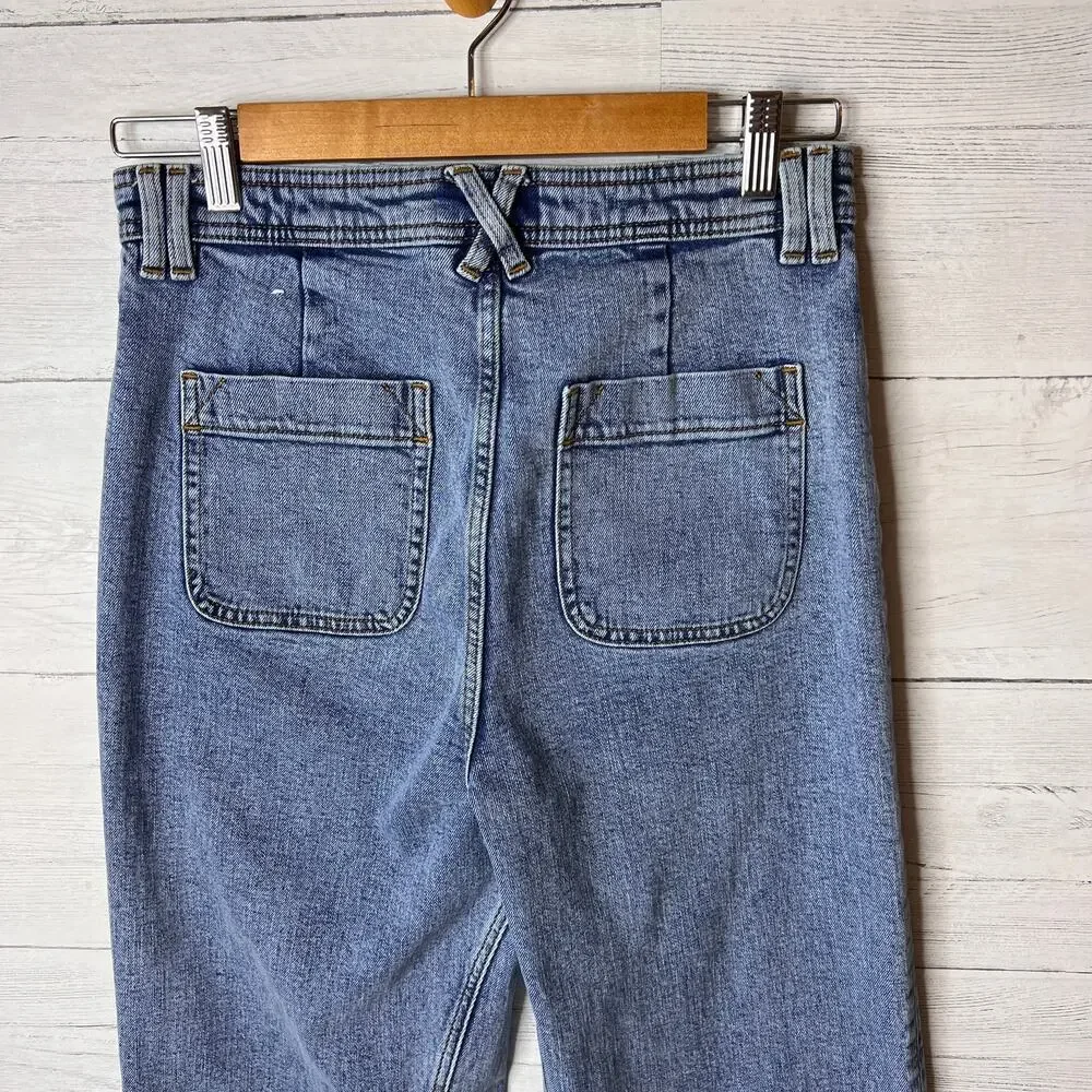 Paris Atelier & Other Stories Jeans Womens Size 29 Patch Pockets Wide Leg